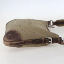 PRADA Shoulder Bag Canvas Beige Silver Auth 160170-5