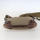 PRADA Shoulder Bag Canvas Beige Silver Auth 160170-9