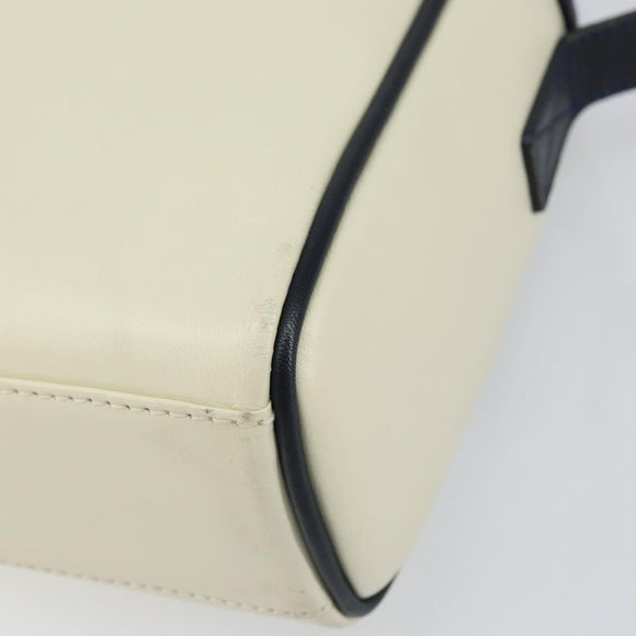 Burberrys Shoulder Bag Leather White Auth 160176