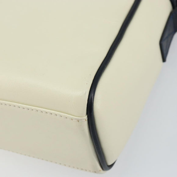 Burberrys Shoulder Bag Leather White Auth 160176