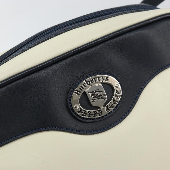 Burberrys Shoulder Bag Leather White Auth 160176