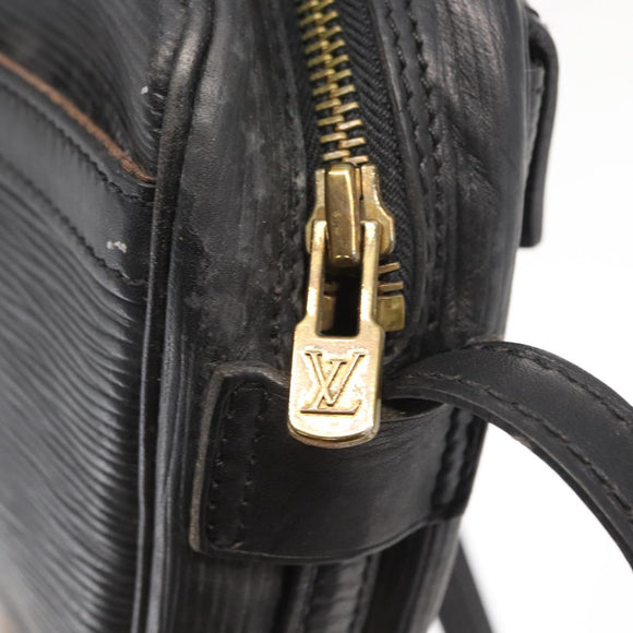 LOUIS VUITTON Epi Jeune Fille MM Shoulder Bag Black M52152 LV Auth 160180