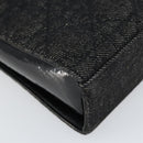 Christian Dior Lady Dior Hand Bag Denim Black Silver Auth 160181-13