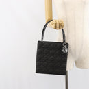 Christian Dior Lady Dior Hand Bag Denim Black Silver Auth 160181-22
