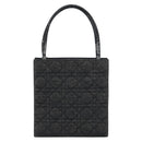 Christian Dior Lady Dior Hand Bag Denim Black Silver Auth 160181-3