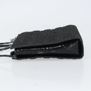 Christian Dior Lady Dior Hand Bag Denim Black Silver Auth 160181-5