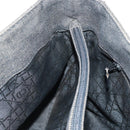 Christian Dior Lady Dior Canage Hand Bag Denim Black Silver Auth 160182-19