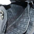 Christian Dior Lady Dior Canage Hand Bag Denim Black Silver Auth 160182-23
