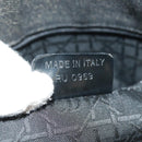 Christian Dior Lady Dior Canage Hand Bag Denim Black Silver Auth 160182-12