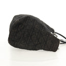 Christian Dior Lady Dior Canage Hand Bag Denim Black Silver Auth 160182-4