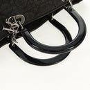 Christian Dior Lady Dior Canage Hand Bag Denim Black Silver Auth 160182-7