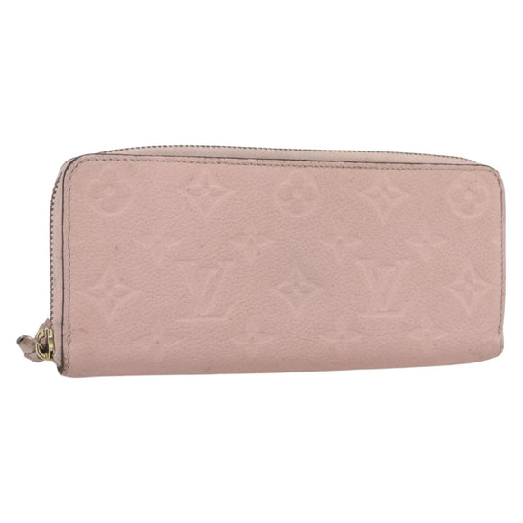 LOUIS VUITTON Empreinte Portefeuille Clemence Wallet Pink M61265 LV Auth 160186