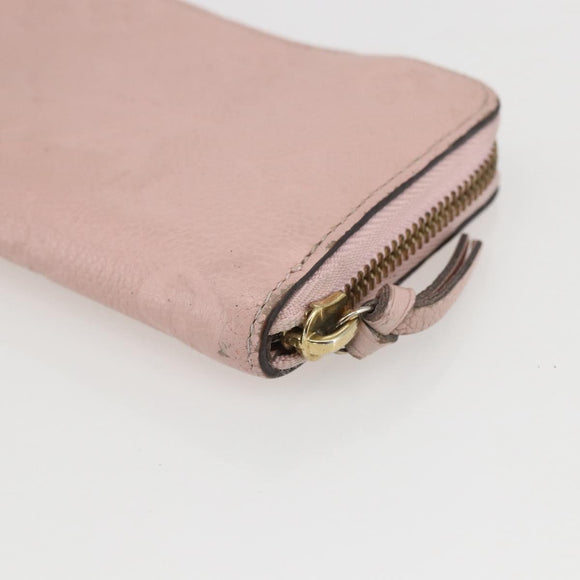 LOUIS VUITTON Empreinte Portefeuille Clemence Wallet Pink M61265 LV Auth 160186