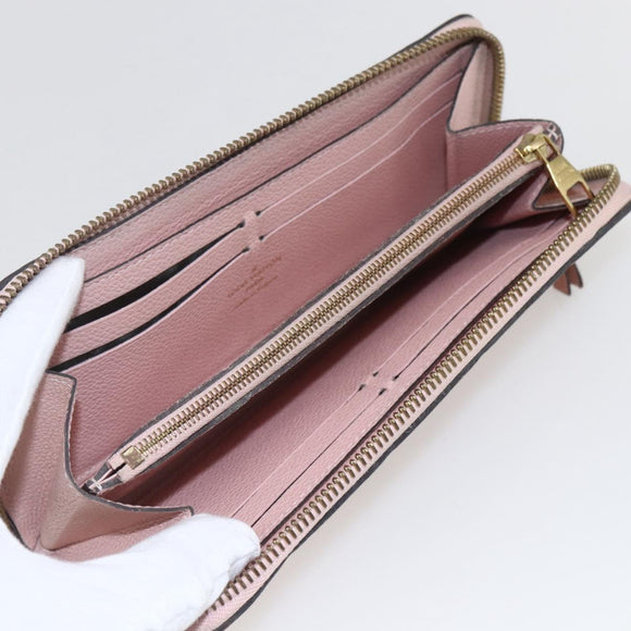 LOUIS VUITTON Empreinte Portefeuille Clemence Wallet Pink M61265 LV Auth 160186