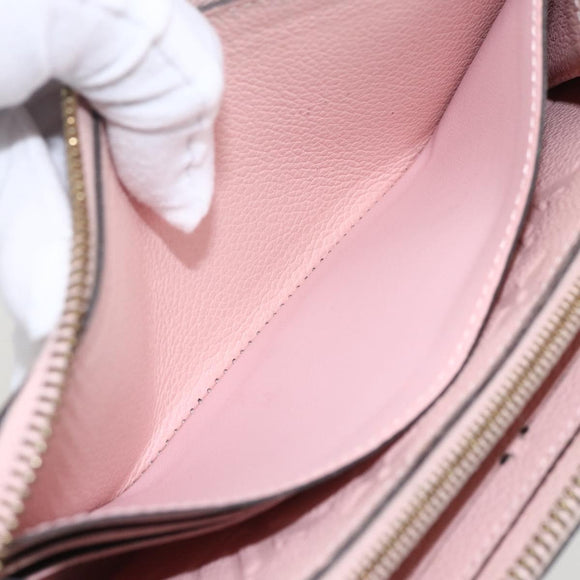 LOUIS VUITTON Empreinte Portefeuille Clemence Wallet Pink M61265 LV Auth 160186