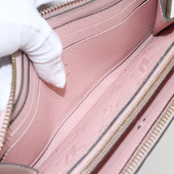 LOUIS VUITTON Empreinte Portefeuille Clemence Wallet Pink M61265 LV Auth 160186