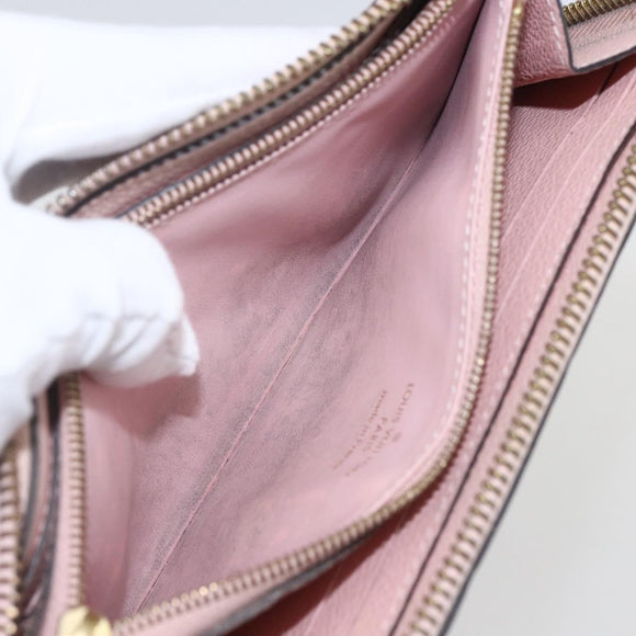 LOUIS VUITTON Empreinte Portefeuille Clemence Wallet Pink M61265 LV Auth 160186