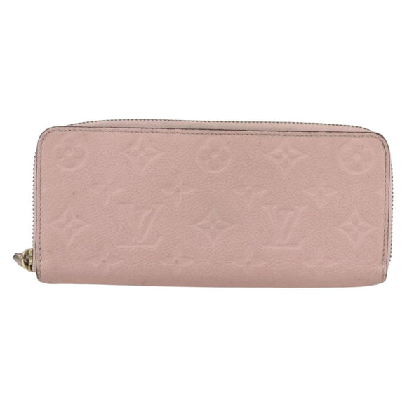 LOUIS VUITTON Empreinte Portefeuille Clemence Wallet Pink M61265 LV Auth 160186