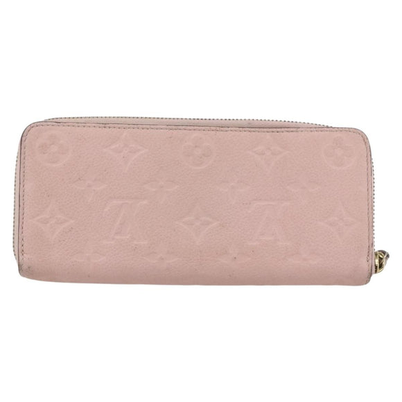 LOUIS VUITTON Empreinte Portefeuille Clemence Wallet Pink M61265 LV Auth 160186
