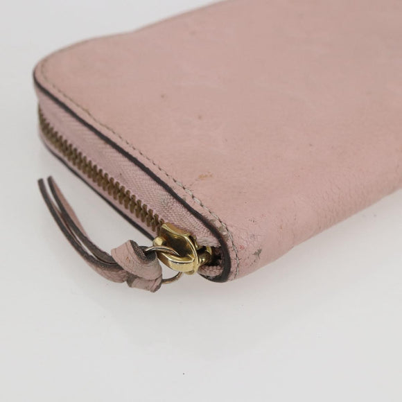 LOUIS VUITTON Empreinte Portefeuille Clemence Wallet Pink M61265 LV Auth 160186