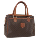 CELINE Macadam Canvas Hand Bag PVC Leather Brown Gold Auth 160202-1