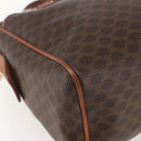 CELINE Macadam Canvas Hand Bag PVC Leather Brown Gold Auth 160202-14