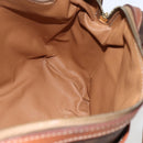 CELINE Macadam Canvas Hand Bag PVC Leather Brown Gold Auth 160202-20