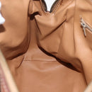 CELINE Macadam Canvas Hand Bag PVC Leather Brown Gold Auth 160202-21