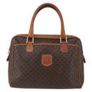CELINE Macadam Canvas Hand Bag PVC Leather Brown Gold Auth 160202-13