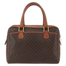 CELINE Macadam Canvas Hand Bag PVC Leather Brown Gold Auth 160202-2