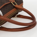 CELINE Macadam Canvas Hand Bag PVC Leather Brown Gold Auth 160202-7