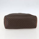 CELINE Macadam Canvas Hand Bag PVC Leather Brown Gold Auth 160202-5