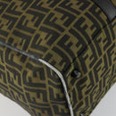 FENDI Zucca Canvas Boston Bag Brown Black Auth 160211-11