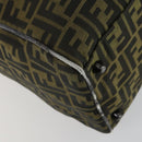 FENDI Zucca Canvas Boston Bag Brown Black Auth 160211-13
