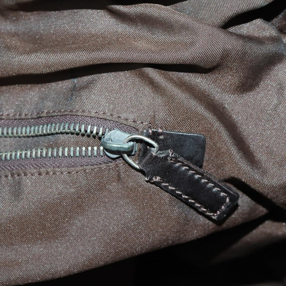 FENDI Zucca Canvas Boston Bag Brown Black Auth 160211