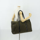 FENDI Zucca Canvas Boston Bag Brown Black Auth 160211-22