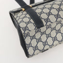 GUCCI GG Supreme Hand Bag PVC Navy Gold 000 093 6089 Auth 160214-14