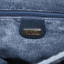 GUCCI GG Supreme Hand Bag PVC Navy Gold 000 093 6089 Auth 160214-18