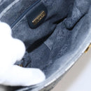 GUCCI GG Supreme Hand Bag PVC Navy Gold 000 093 6089 Auth 160214-10