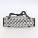 GUCCI GG Supreme Hand Bag PVC Navy Gold 000 093 6089 Auth 160214-5