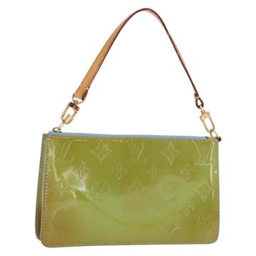 LOUIS VUITTON Monogram Vernis Lexington Pouch Baby Blue M91011 LV Auth 160215