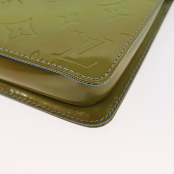 LOUIS VUITTON Monogram Vernis Lexington Pouch Baby Blue M91011 LV Auth 160215