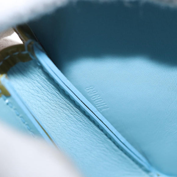 LOUIS VUITTON Monogram Vernis Lexington Pouch Baby Blue M91011 LV Auth 160215