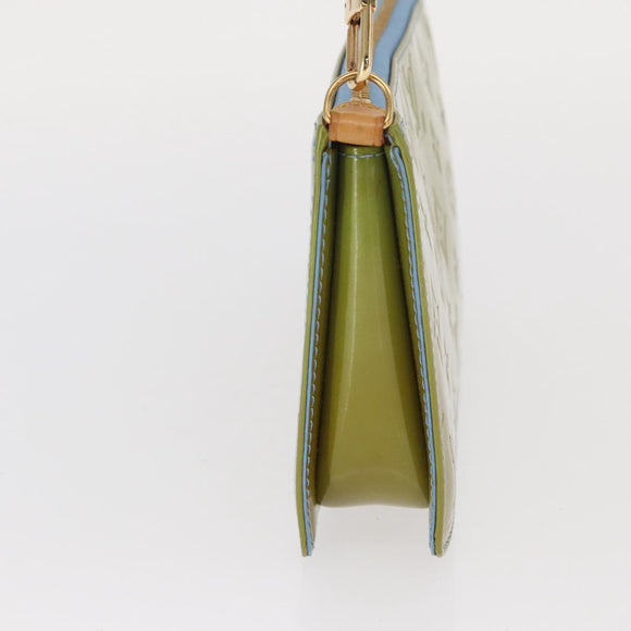 LOUIS VUITTON Monogram Vernis Lexington Pouch Baby Blue M91011 LV Auth 160215