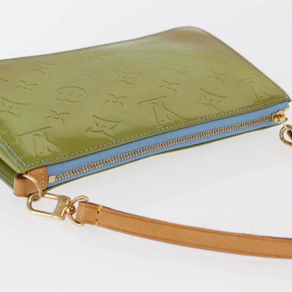 LOUIS VUITTON Monogram Vernis Lexington Pouch Baby Blue M91011 LV Auth 160215