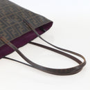 FENDI Zucca Canvas Tote Bag PVC Black Brown Auth 160216-7