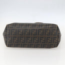 FENDI Zucca Canvas Tote Bag PVC Black Brown Auth 160216-5