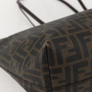 FENDI Zucca Canvas Tote Bag PVC Black Brown Auth 160217-14