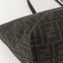 FENDI Zucca Canvas Tote Bag PVC Black Brown Auth 160217-16