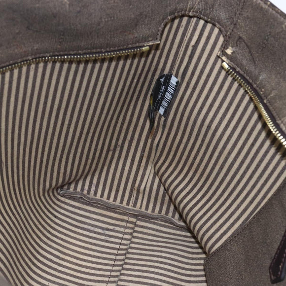 FENDI Zucca Canvas Tote Bag PVC Black Brown Auth 160217